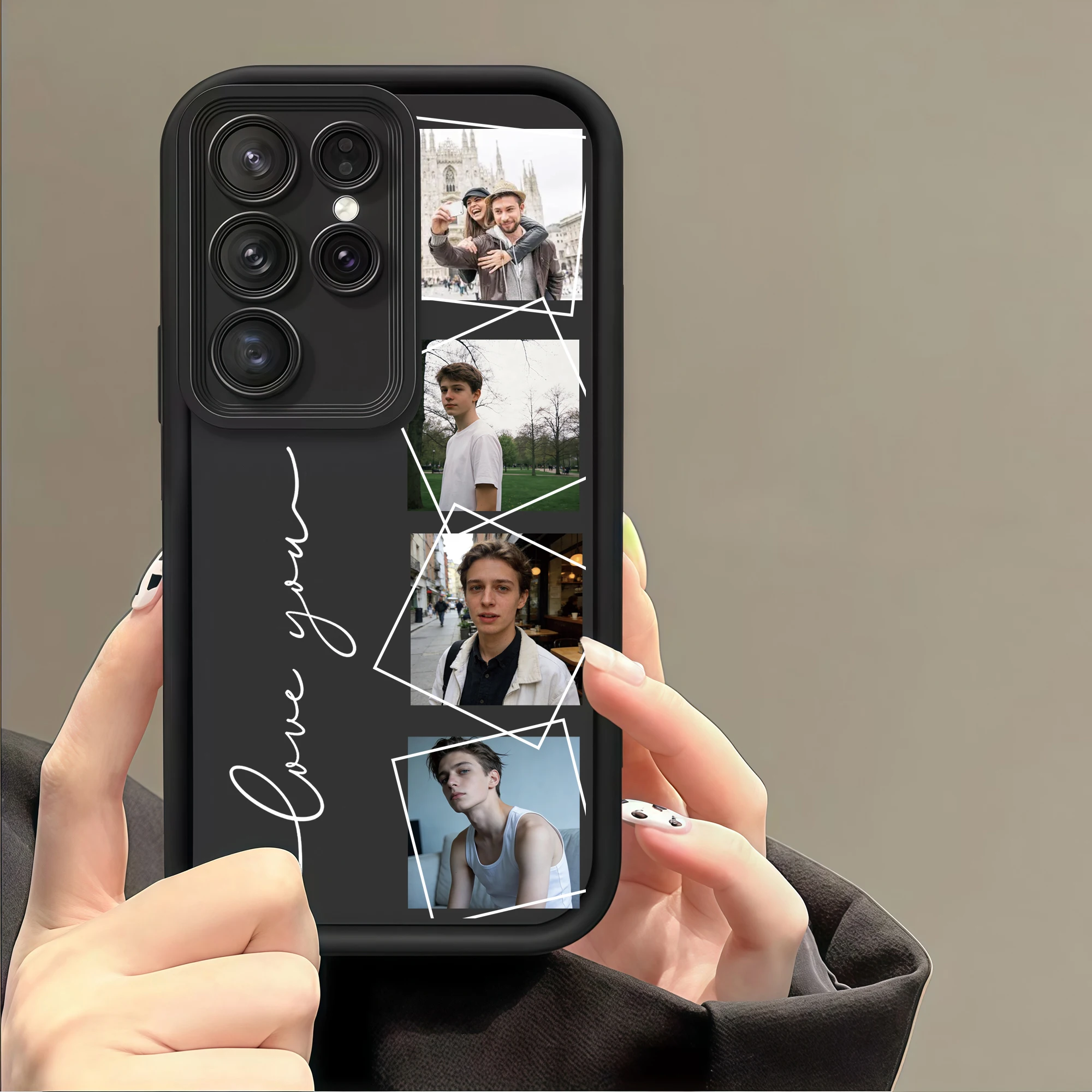 Individuelles Foto Familie Freunde Paar Bilder Weiche TPU Handyhülle für Samsung Galaxy S26 S25 S24 S23 S22 S21 S20 Ultra Plus FE A56 – Detail 4