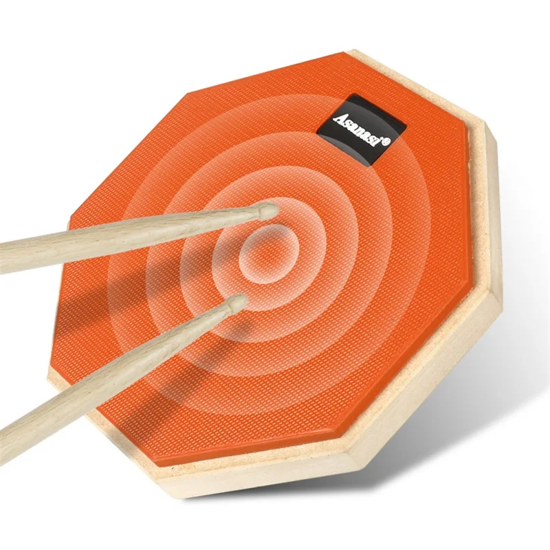 Pad de práctica de batería de 8 pulgadas, de goma y madera, silenciador de tambor para entrenamiento de batería de jazz, para principiantes