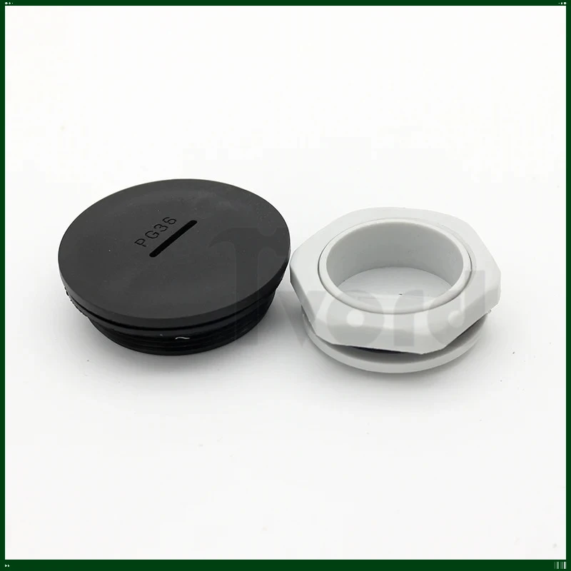 Metric Male Thread Plastic Sealing Ring Round End Cap Screw Plug Pipe Fitting M12 M16 M20 Nylon Cable Gland Blind Nut Screw Plug