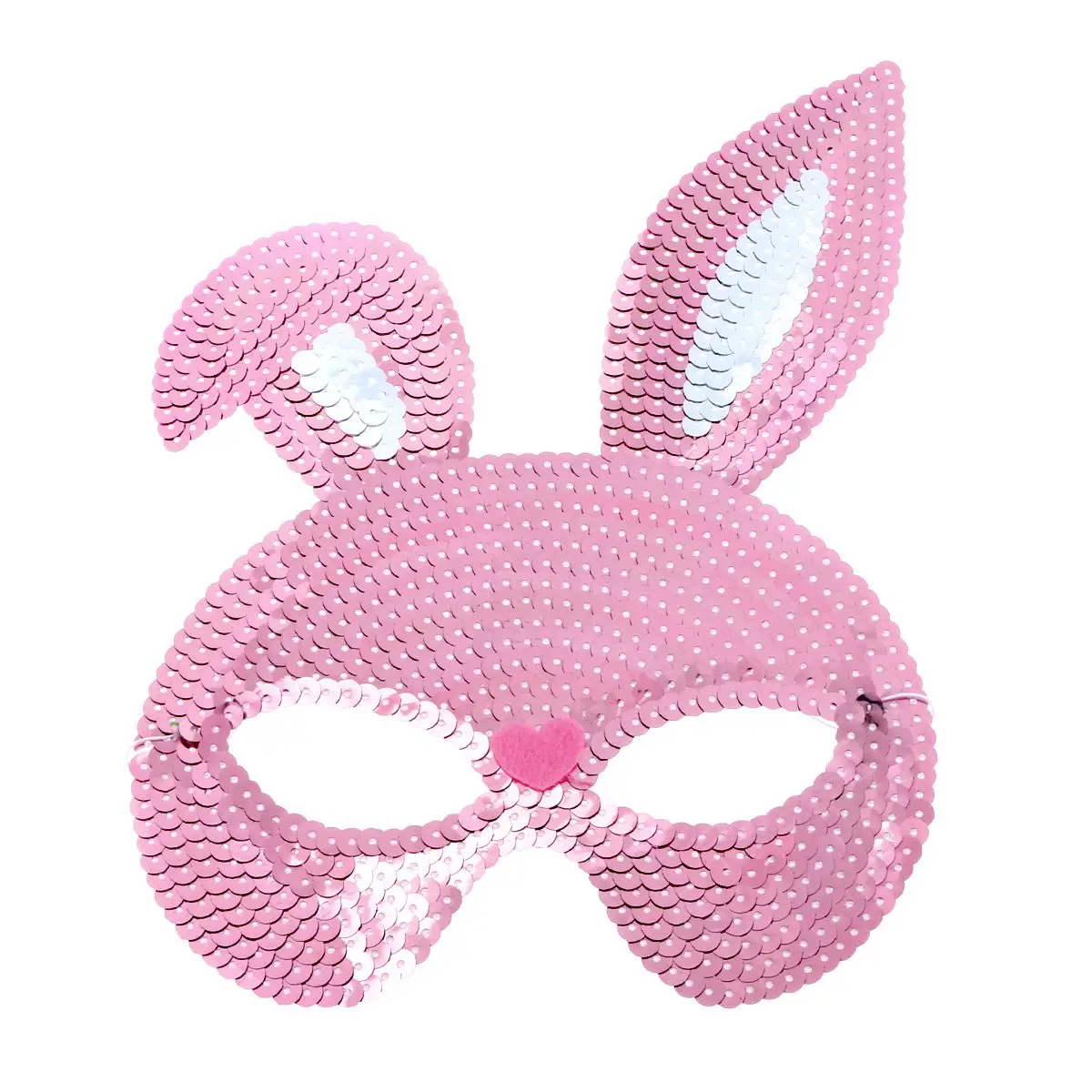 

Rabbit Mask Comfortable Breathing Design Sequins Half Face Mask for Masquerade Halloween Carnival Cosplay Party Accessories