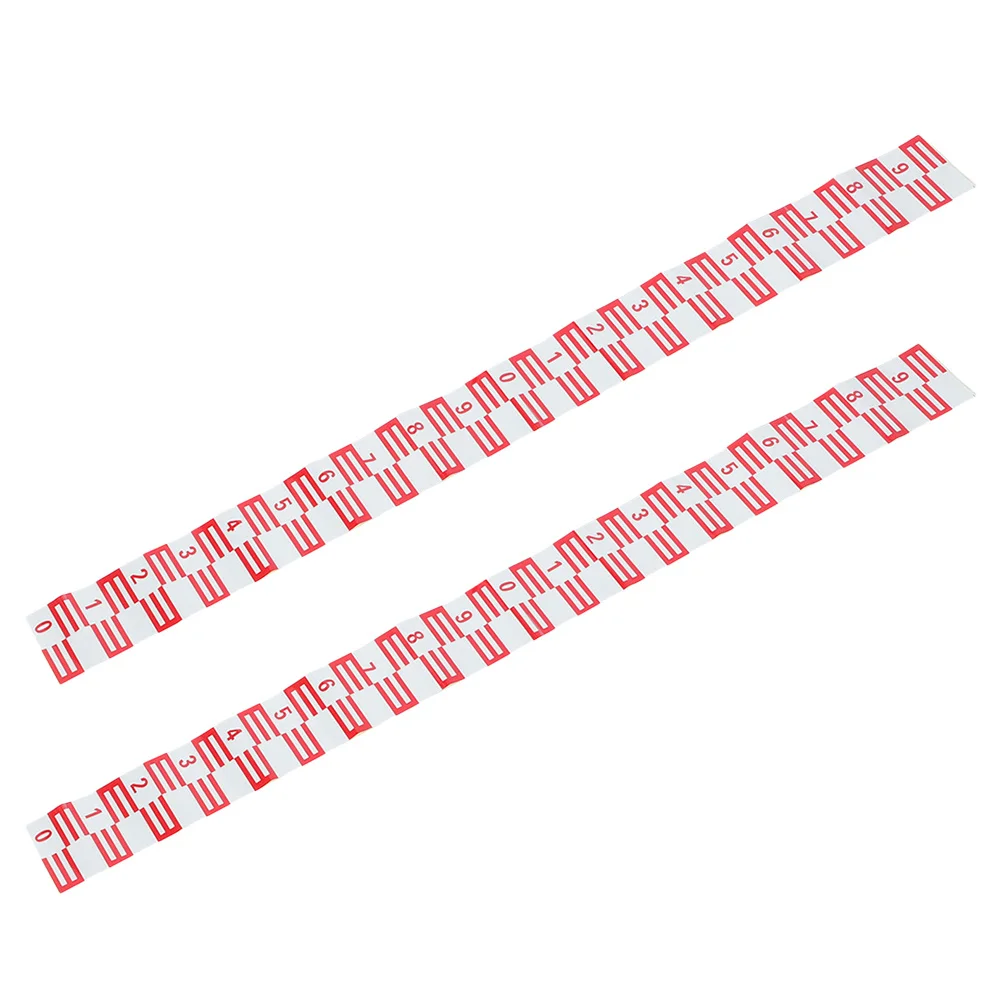 

2Pcs Reflective Pool Water Level Indicator Waterproof Self Adhesive Water Gauge Stickers for Accurate Measurement Indoor Outdoor