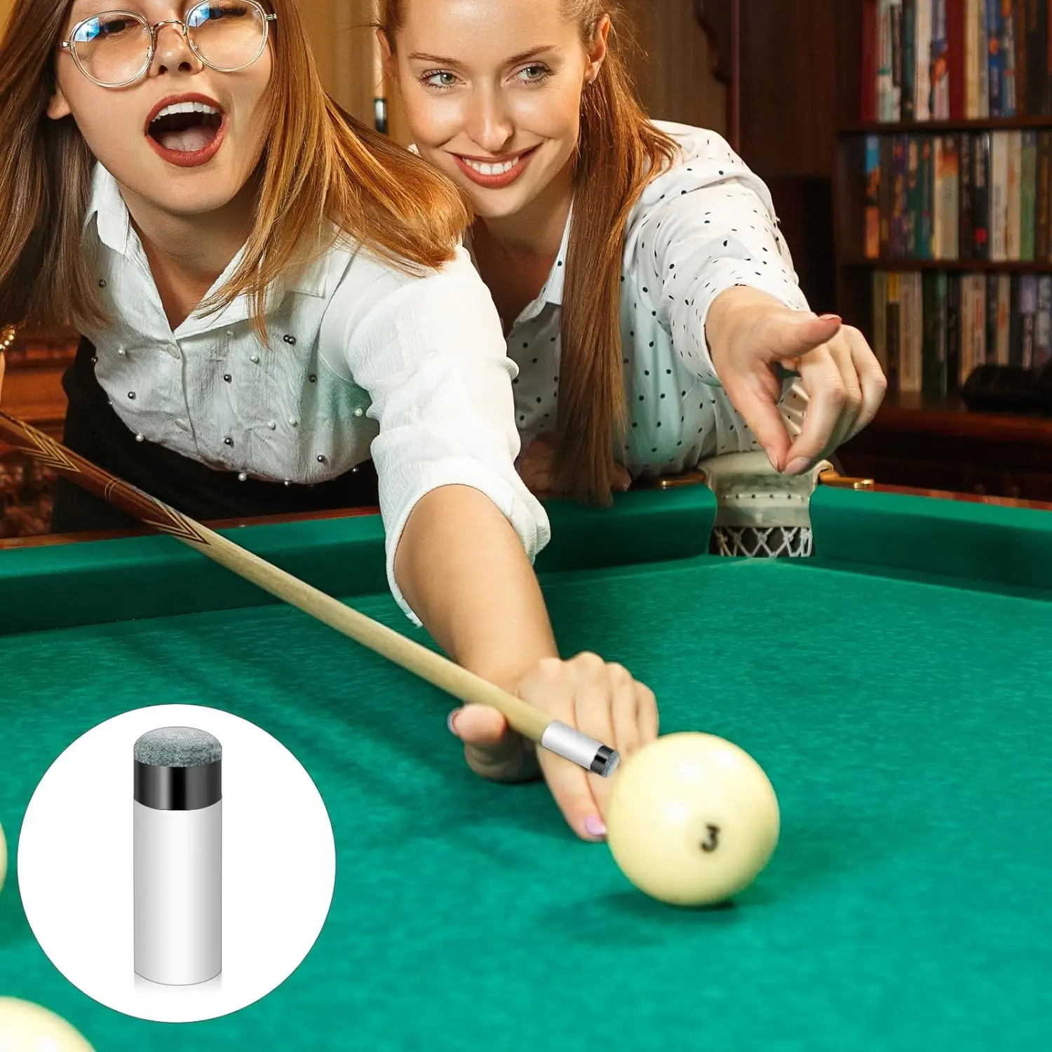 5/10Sets Billiard Cues Tips Replacement with White Pool Cue Stick Ferrules 12mm Screw On Pool Cue Tips Billiard Cue Accessories