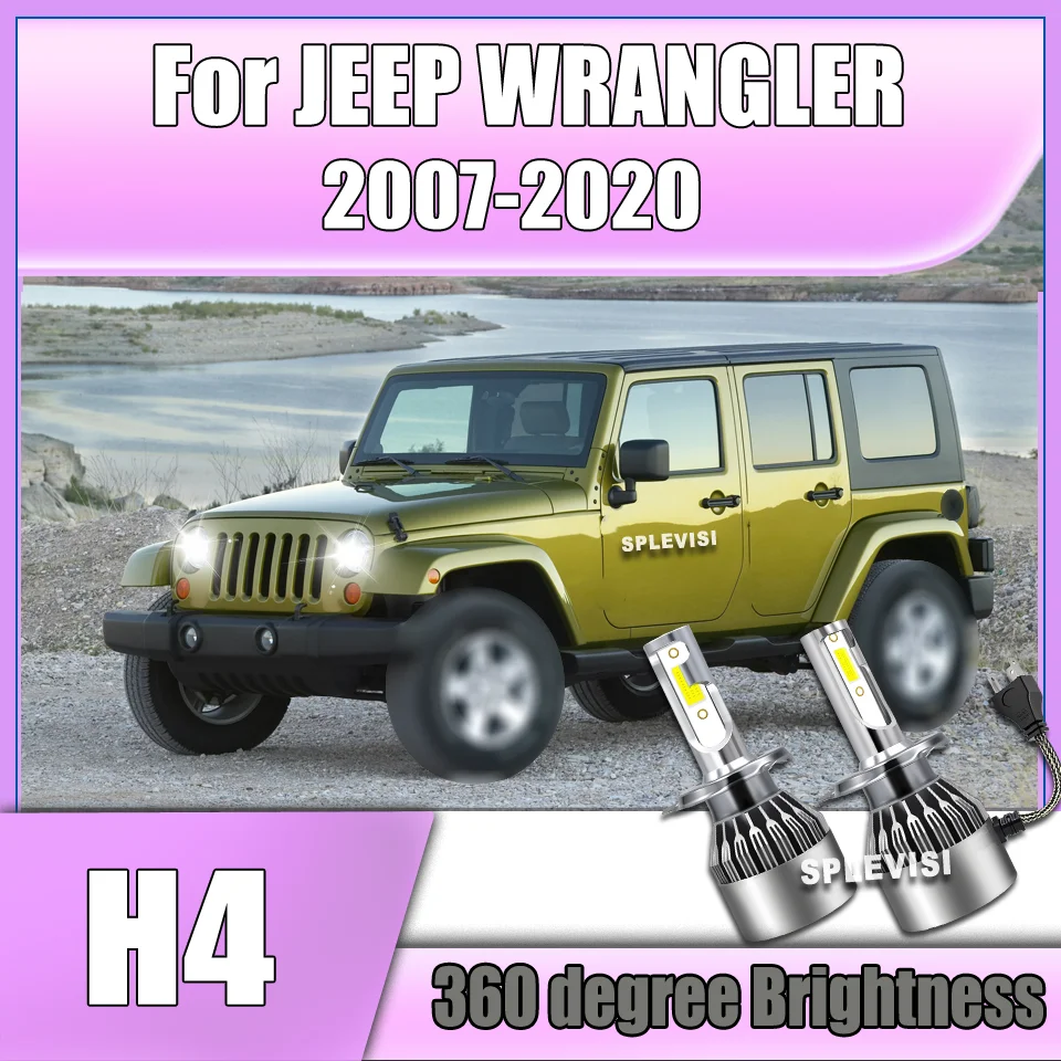 

2pcs Aluminum Auto Headlight Bulbs Led 45W H4 Car Lamp For JEEP WRANGLER 2007-2010 2011 2012 2013 2014 2015 2016 2017 2018 -2020