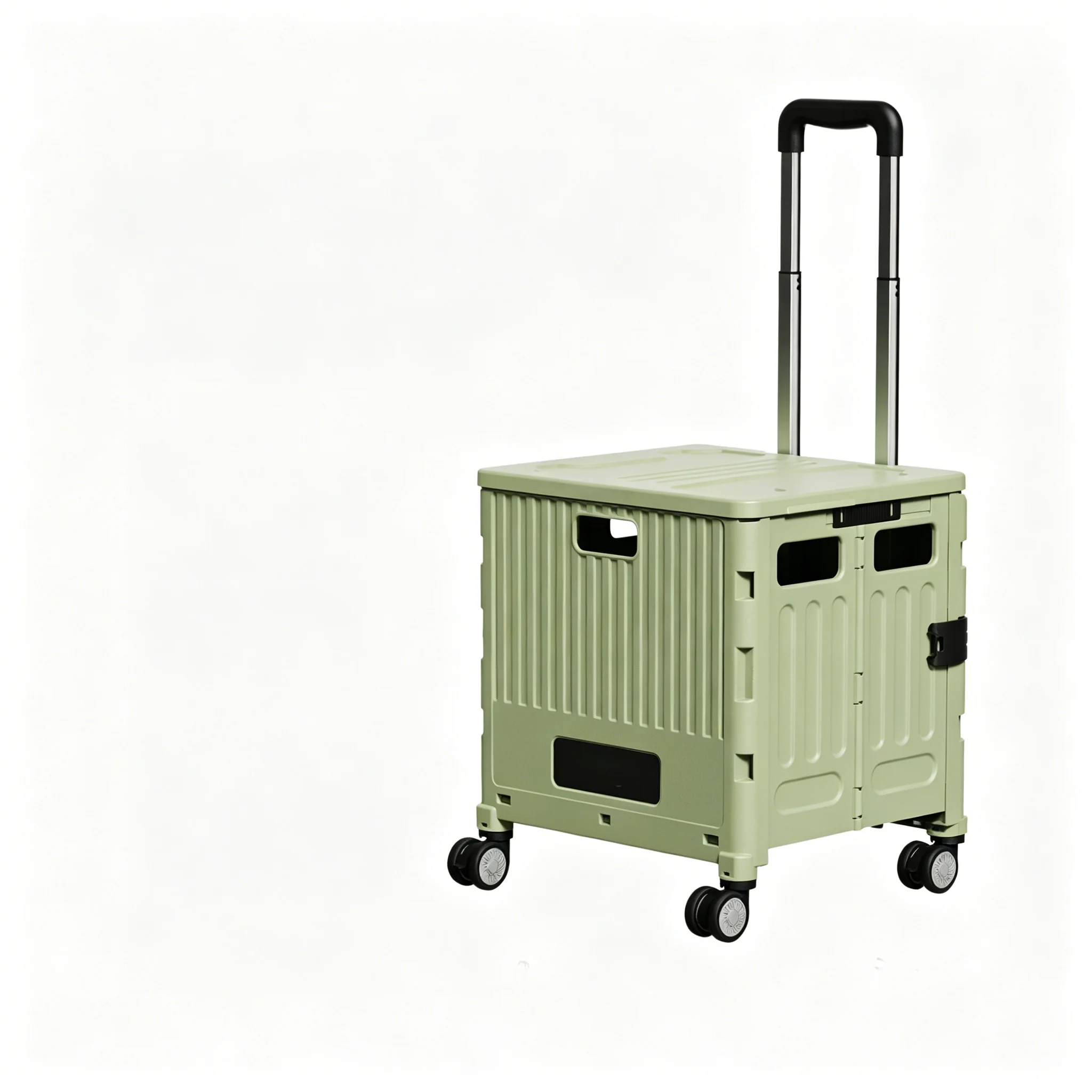 Hot Selling Foldable Camping Wagon with Lid Collapsible Utility Cart with Four Wheels for Outdoor Picnic Use