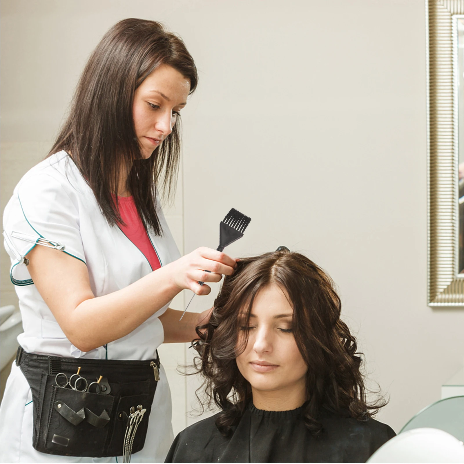 

3 шт., набор кистей для окрашивания, принадлежности для волос, прочный материал ПК, удобная ручка, инструмент для окрашивания волос