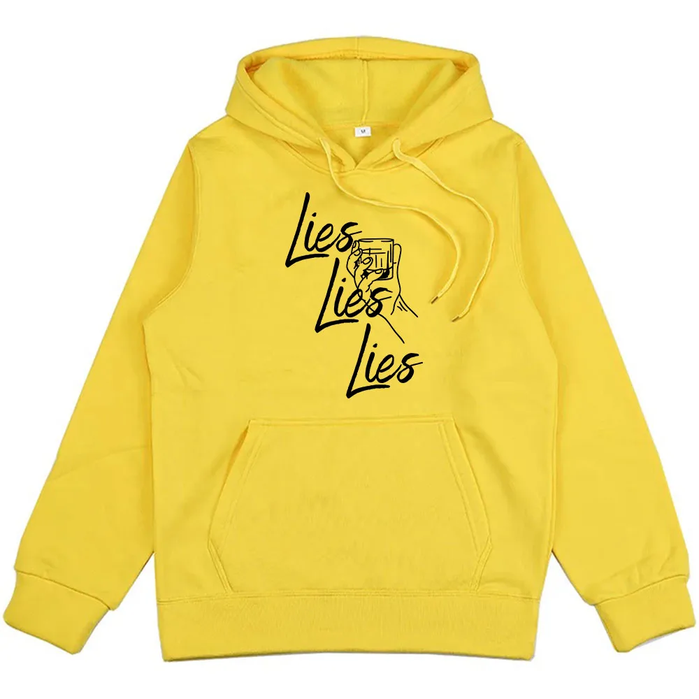 Pakaian Morgan wanita, Hoodie Unisex musim gugur musim dingin, kaus bercetak grafis lagu baru, Hoodie kebohongan LIES untuk pria dan wanita