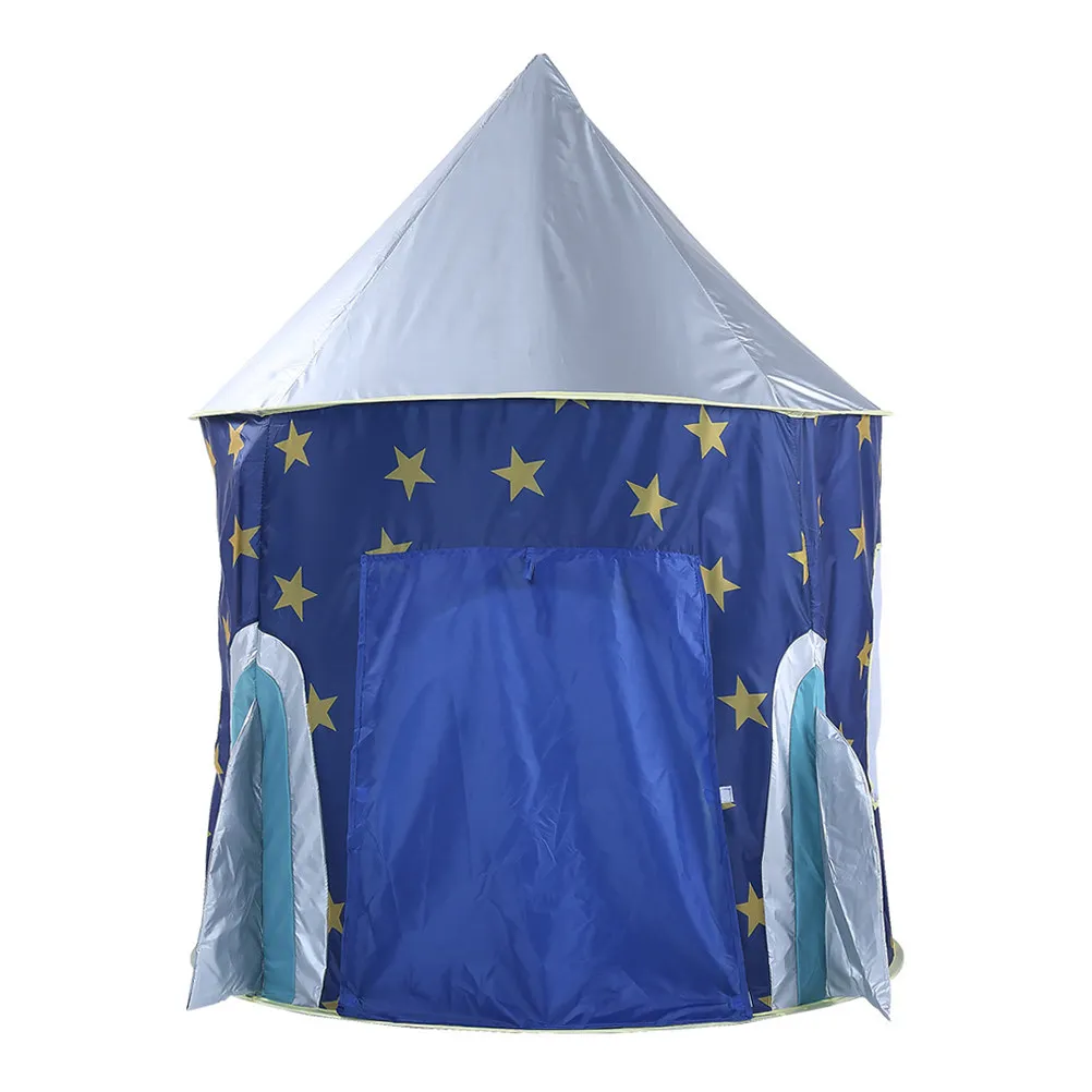 

Children Play Tent Kids Ship Indoor Playhouse Imaginative Spaceship Design Tent Great Gift for Boys and Girls (Blue)