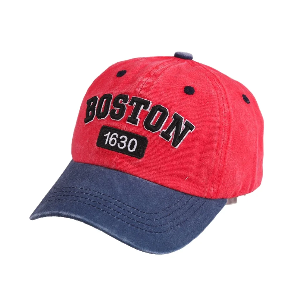 خمر المرقعة الطفل قبعة بيسبول القطن الكورية نمط رسالة بلغت ذروتها قبعة قابل للتعديل قناع الأطفال Sunhat السفر #1