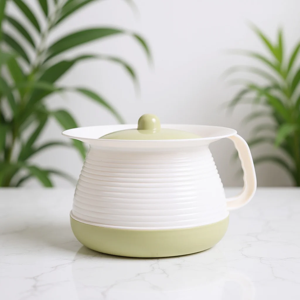 1pc 厚みのある尿ポットポータブルプラスチック便器子供大人用家庭用耐久性のある滑り止めベース衛生的な蓋ナイトチャンバートイレ