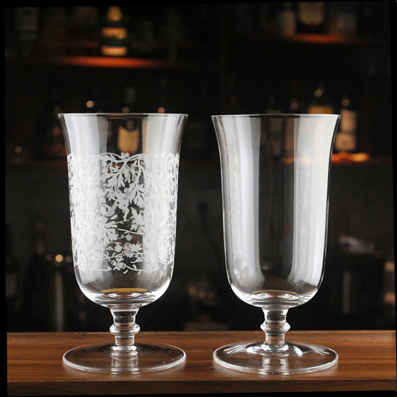 

Champagne Glasses Wine Glass Cocktail Juice Cold Drink Goblet Creative Printed Water Cup Kitchen Drinking Utensils