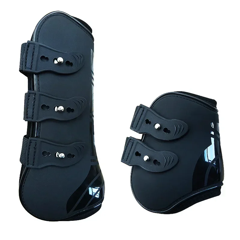 Front Hind Leg Boots Adjustable Horse Leg Boots Equine Front Hind Leg Guard Equestrian Tendon Protection Horse Hock Brace