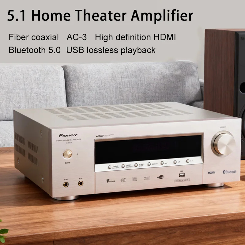 5.0 Bluetooth Amplifier 1200W High Power Amp 5.1 Home Theater Sound System Hifi Fever HDMI Fiber Coaxial For Speaker Amplifiers