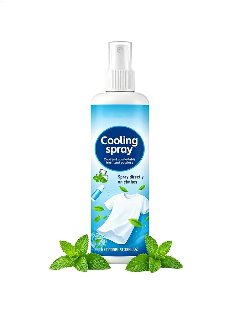 100ml Cooling Spray Outdoor Sun Protection And Cooling Spray Summer outdoor clothing refreshing Anti-Heat