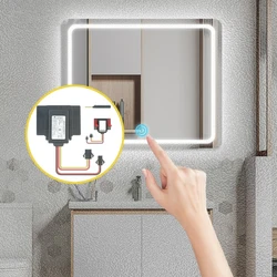 LED mirror touch sensor bathroom luminous mirror touch dimming sensor switch 12v 5A 60W