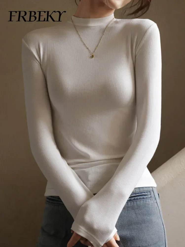 

Верхняя одежда, модная рубашка с воротником с резьбой, осенне-зимний облегающий Женский пуловер, топы с длинным рукавом, трикотажная одежда, джемперы