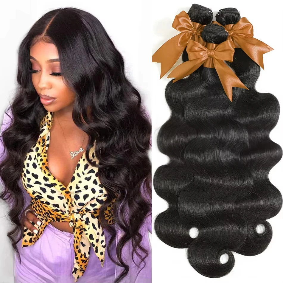 

Пучки человеческих волос Mossily, вьетнамские объемные волны, наращивание волос, 100% необработанные, девственные, волнистые, натуральный цвет, двойной уток