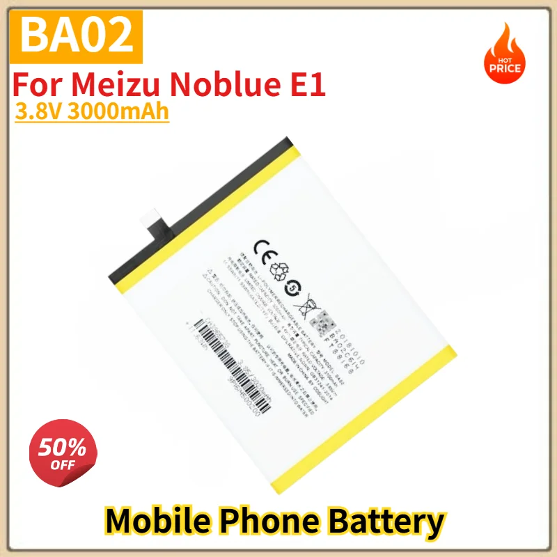 BA02 Battery 3.8V 3000mAh for Meizu Noblue E1 Mobile Phone High Quality Replacement Battery