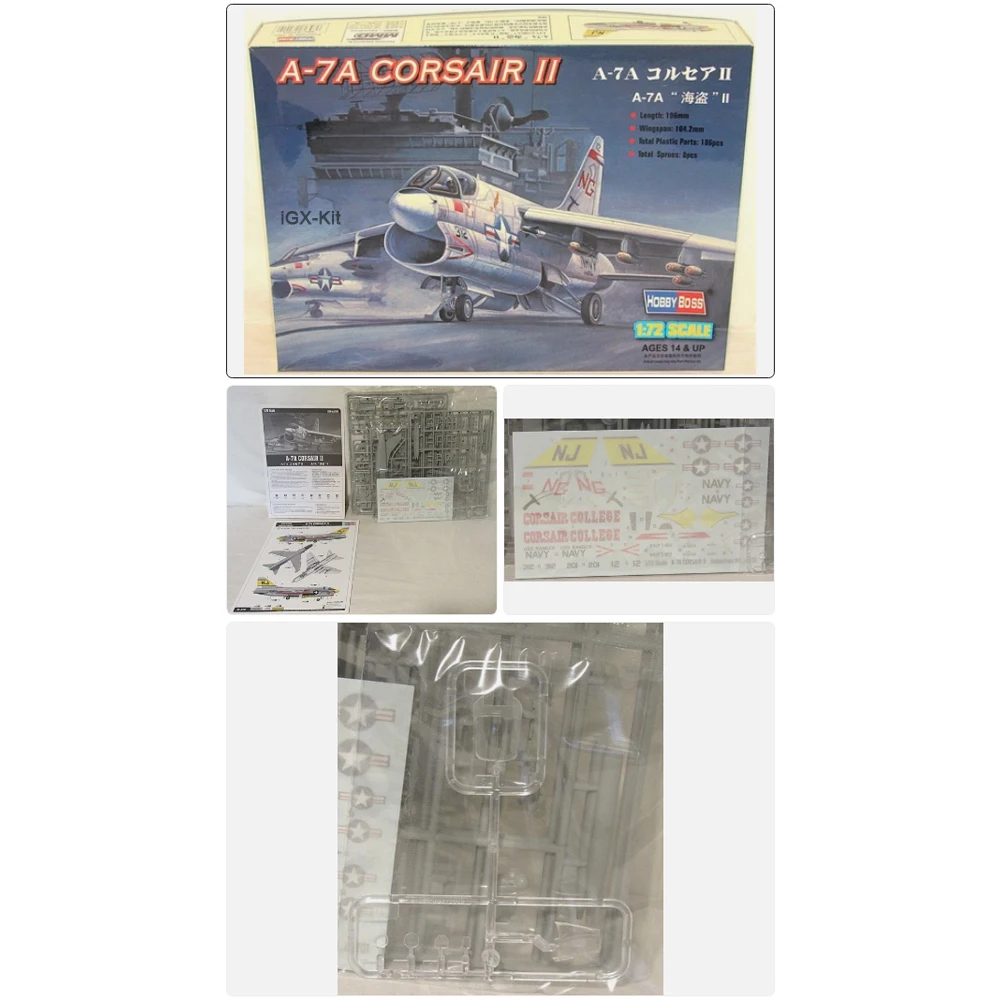

HobbyBoss 87201 Масштабная модель 1:72 американского истребителя-бомбардировщика A7 A-7A Corsair II, пластиковый сборный конструктор, подарок для любителей военной тематики