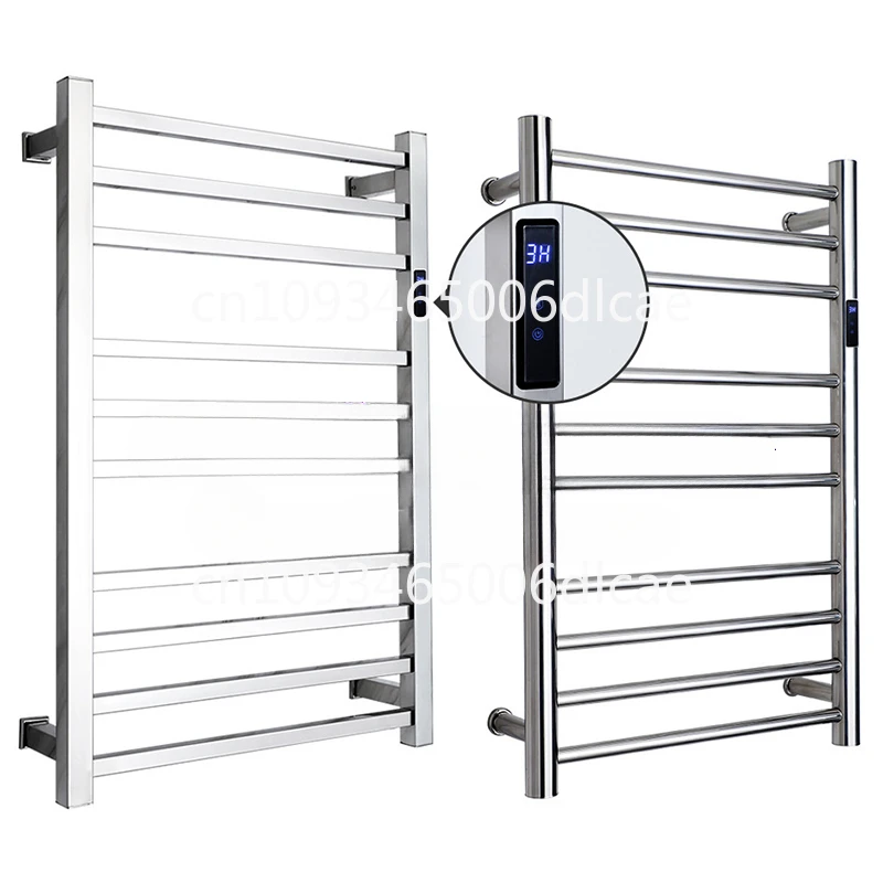 Luxurious Electric Wall Mounted Towel Warmer Rail Heated Rack 304 stainless steel Fashion Square towel warmer for bathroom