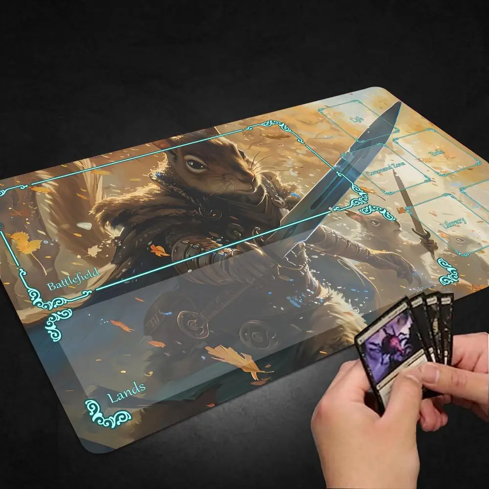 

Игровой коврик Magic Card со зонами Художественный фэнтезийный мир TCG Playmat резиновый противоскользящий настольный коврик с клавиатурой, расширенный игровой коврик для мыши