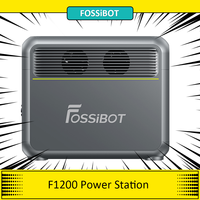 FOSSiBOT F1200 Portable Power Station, 1024Wh Capacity, 1200W Rated Power, 3 LED Light Modes, 7 Output Ports, BMS Protection