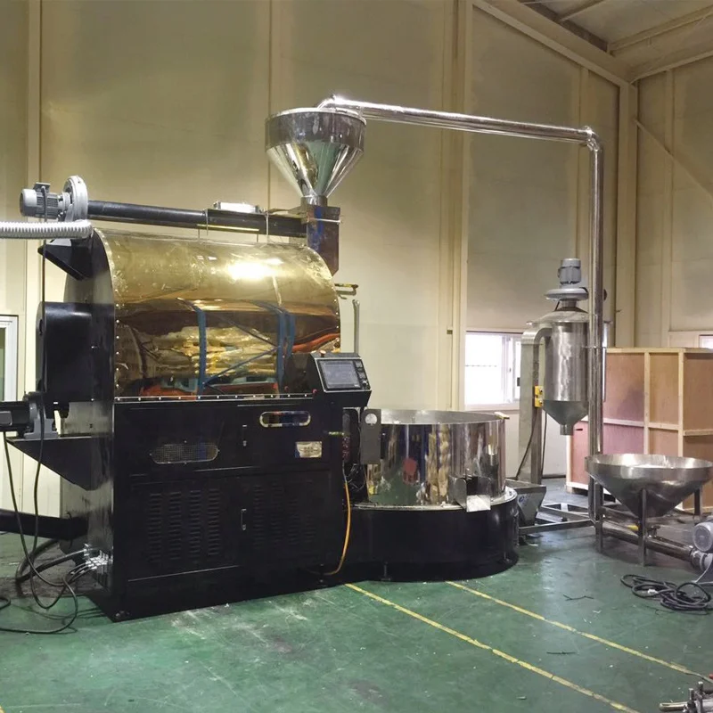 Industrial 20-30min/batch 120 kg 280 Kilos Coffee Roaster and Fire Gas Burner 110 Air Flow Coffee Bean Roasting Blending Machine