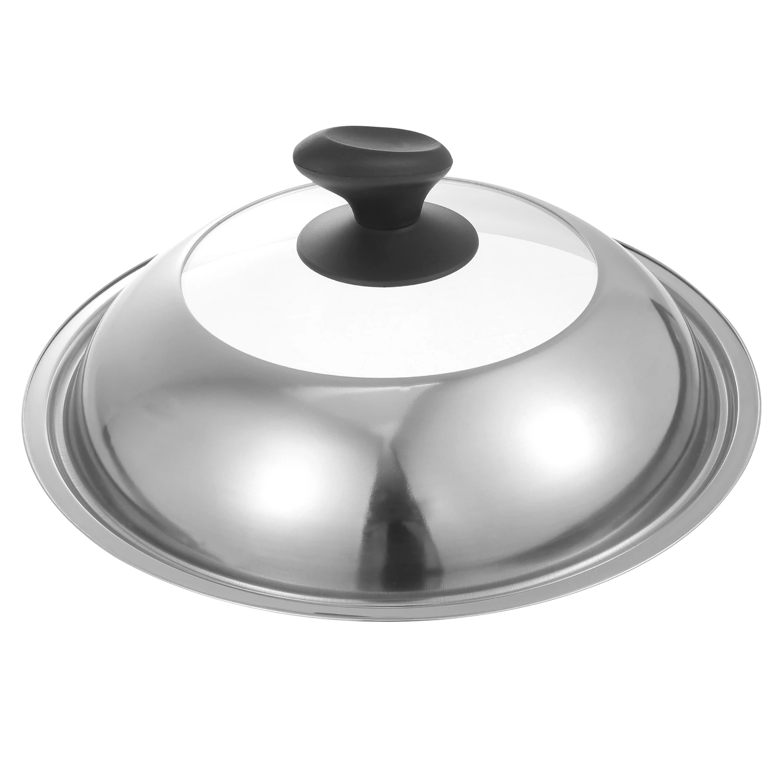 

Stainless Steel Pot Lid Comfortable Handle Universal Soup Pots Woks Frying Pans Cooking Tools Kitchen Gadgets Anti Scalding Vent