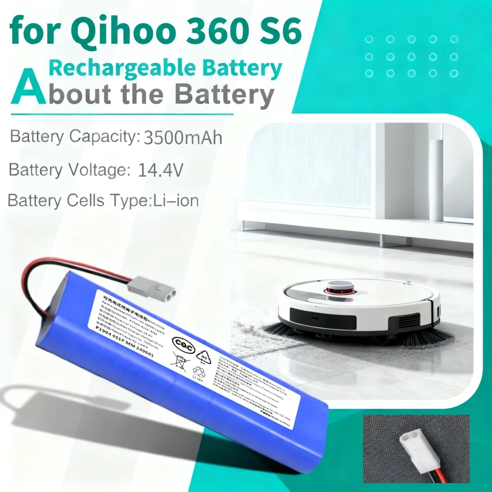 

INR18650M26-4S1P 4INR19/66 Сменный аккумулятор для пылесоса робота Qihoo 360 S6 с аккумулятором для инструментов