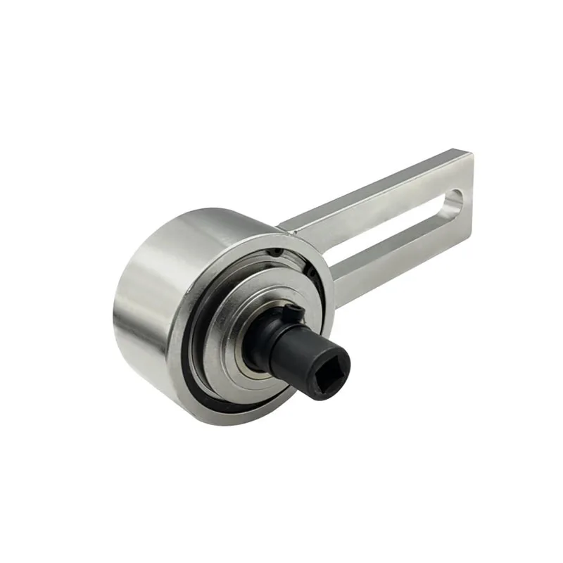 Engine crankshaft pulley removal tool for timing torque multiplication tool