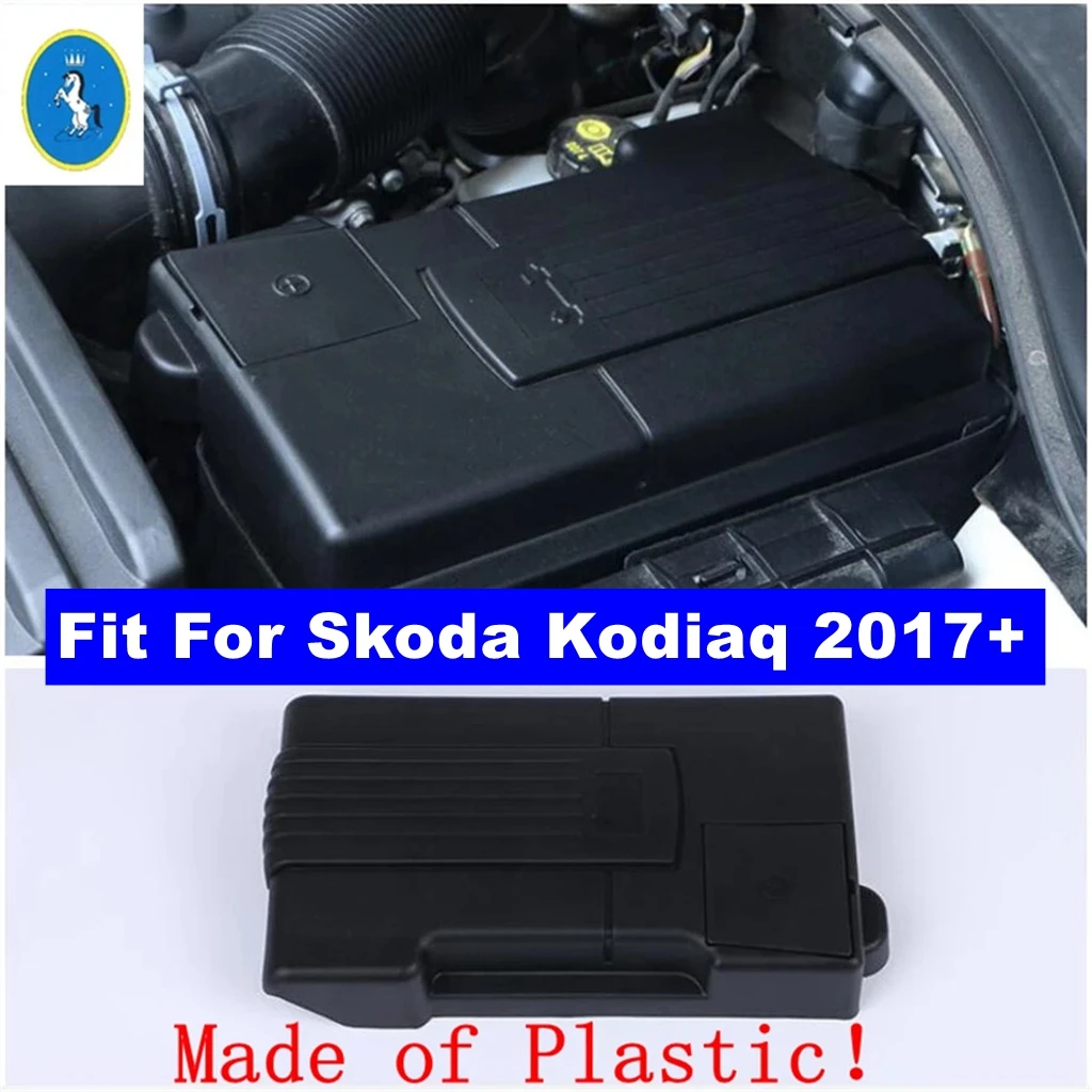 Accessories Engine Battery Full Protect Positive Negative Electrode Waterproof Dustproof Cover Kit For Skoda Kodiaq 2017 - 2023