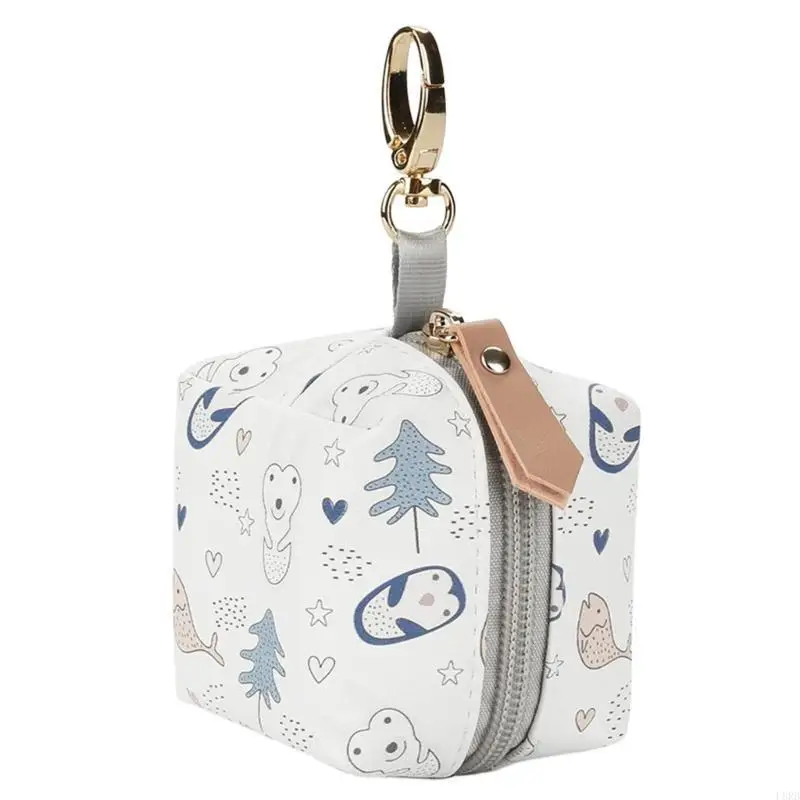 حقيبة حامل اللهاية، غطاء لهاية الطفل مع مشبك لحقيبة الحفاضات أو المحفظة L8RB #2