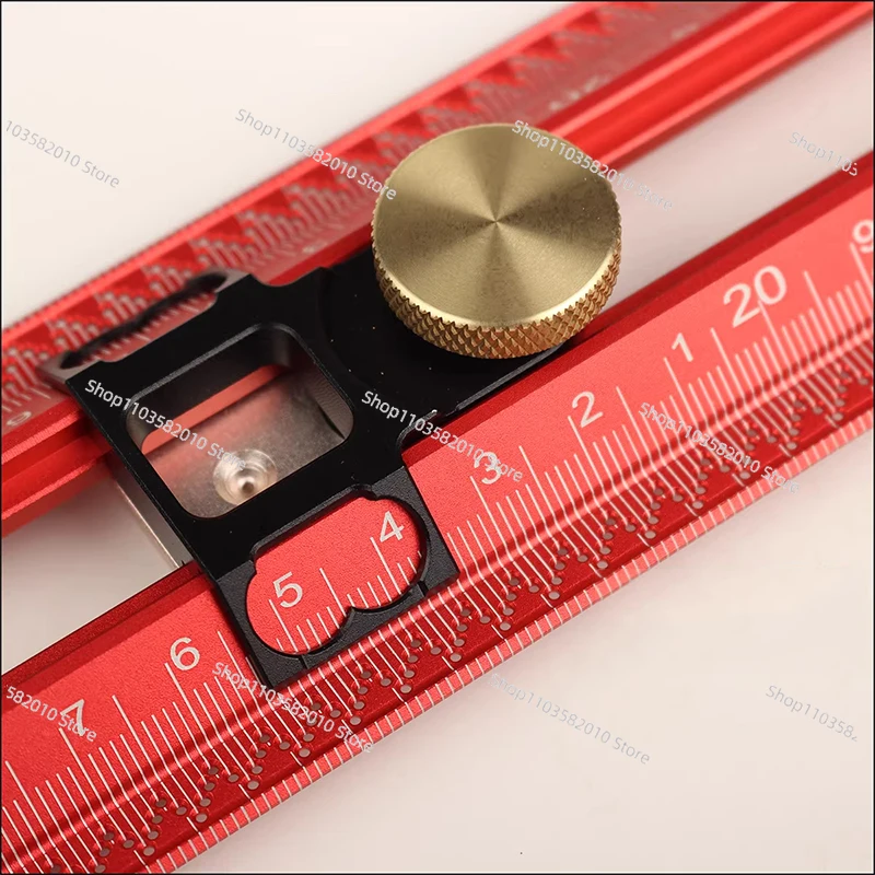 MT-2465 Pro Carpentry Marking Ruler, 600mm/400mm T-Square Measuring Tool for Woodworking Precision Layout