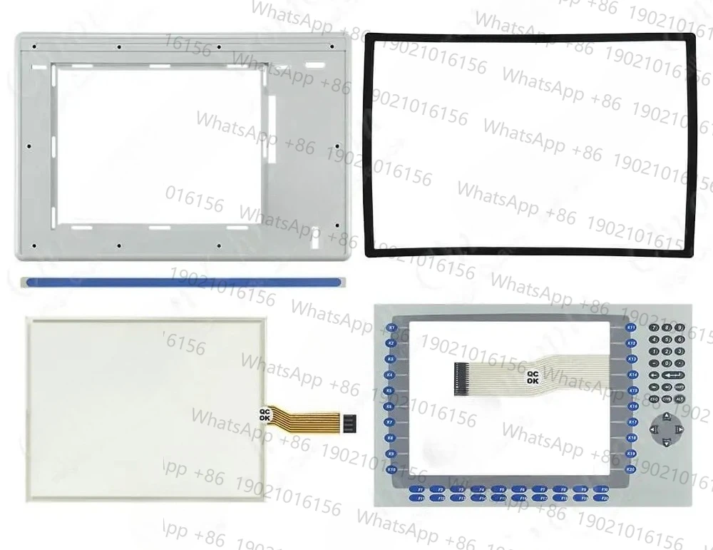 2711P-B12C4D7 Front Cover Case Housing Shell for AB 2711P-B12C6A1 2711P-B12C6A2 + Touch Screen Panel + Membrane Keypad Keyboard