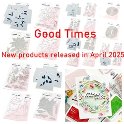 English Words Stamps Dies Big Type Greetings Die Stamps 2025 New Metal Cutting Dies Stencils  scrapbook Cards Holiday Good Times