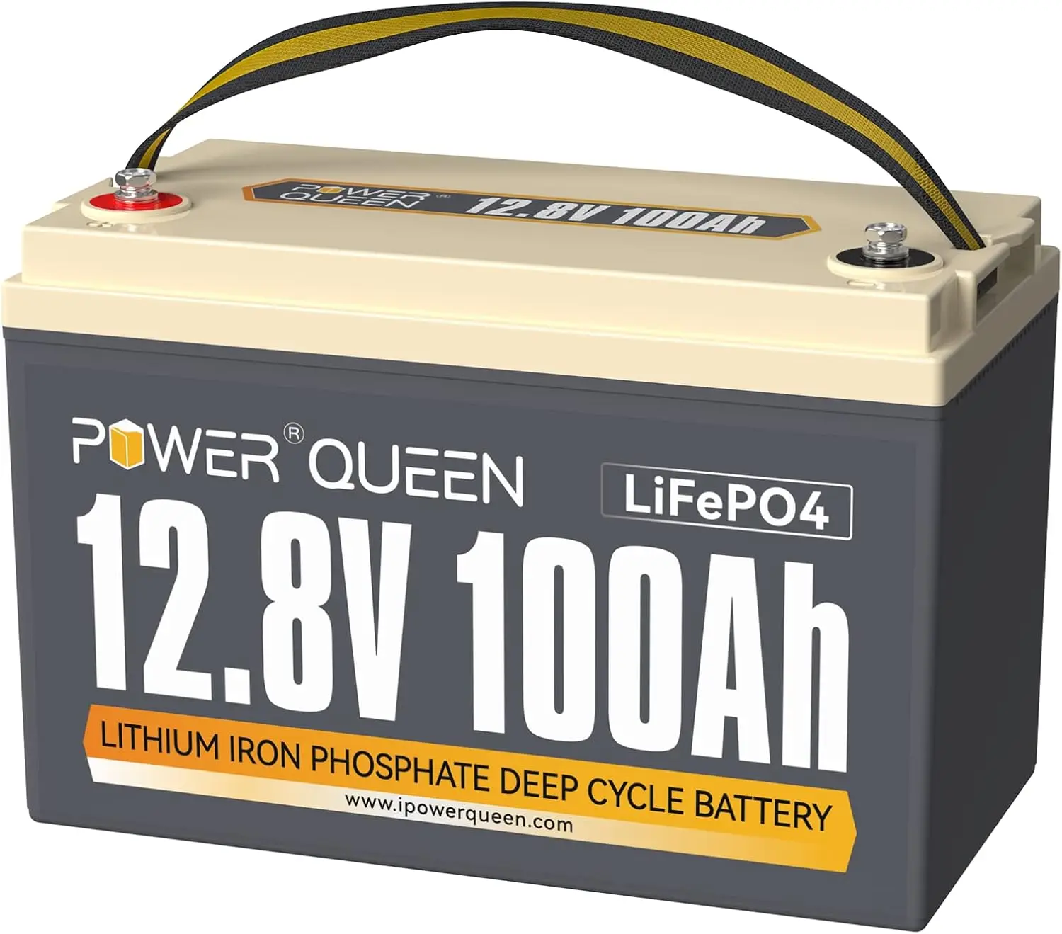 12.8V 100Ah LiFePO4 Battery Built-in 100A BMS Group 31 Lithium Battery 1280Wh Up to 15000+ Cycles Support in Series/Parallel