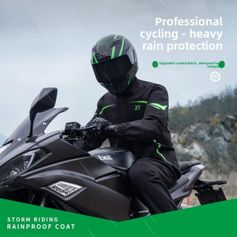 Men's Split Rainstorm-proof Suit Motorcycle Riding Raincoat Takeaway Rider Electric Vehicle Rainproof Poncho