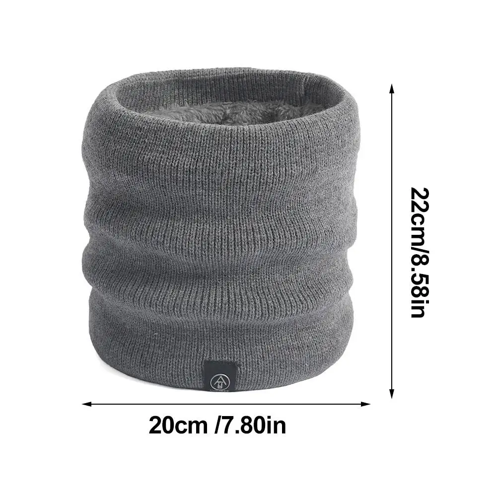 New Fashion Women Knitted Scarf Solid Cashmer Like Winter Snood Scarves Lady Warm Wool Fur Thick Unisex Men Neck Scarfs