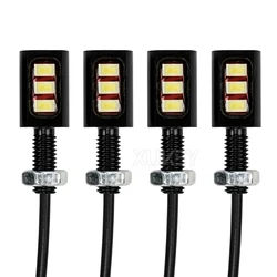 2/4Pcs Universal 12V 3LED 5730 SMD Motorcycle Car License Number Plate Light Frame Holder Bracket Tail Tidy Lamp Screw Bolt Bulb