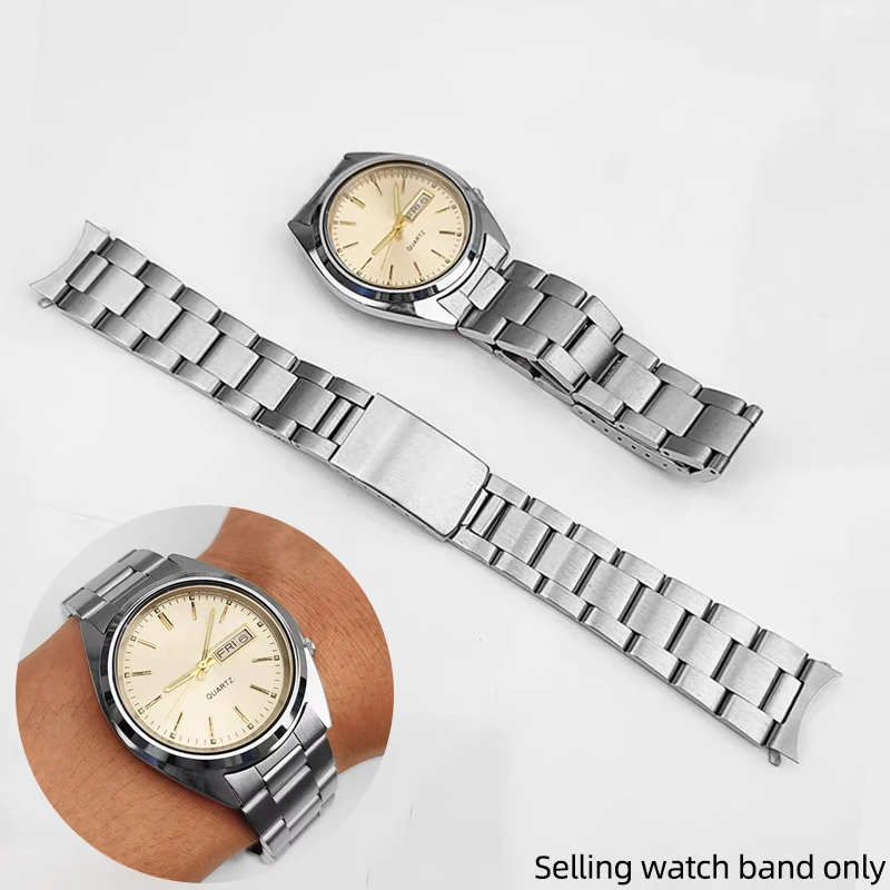 

Ремешок 19 мм с изогнутым концом для Seiko No. Ремешок для часов из нержавеющей стали Jubilee Oyster Arc, 5 шт., модели SNXS77/80/75, NXS73K1, SNXS75, SNXS79K1