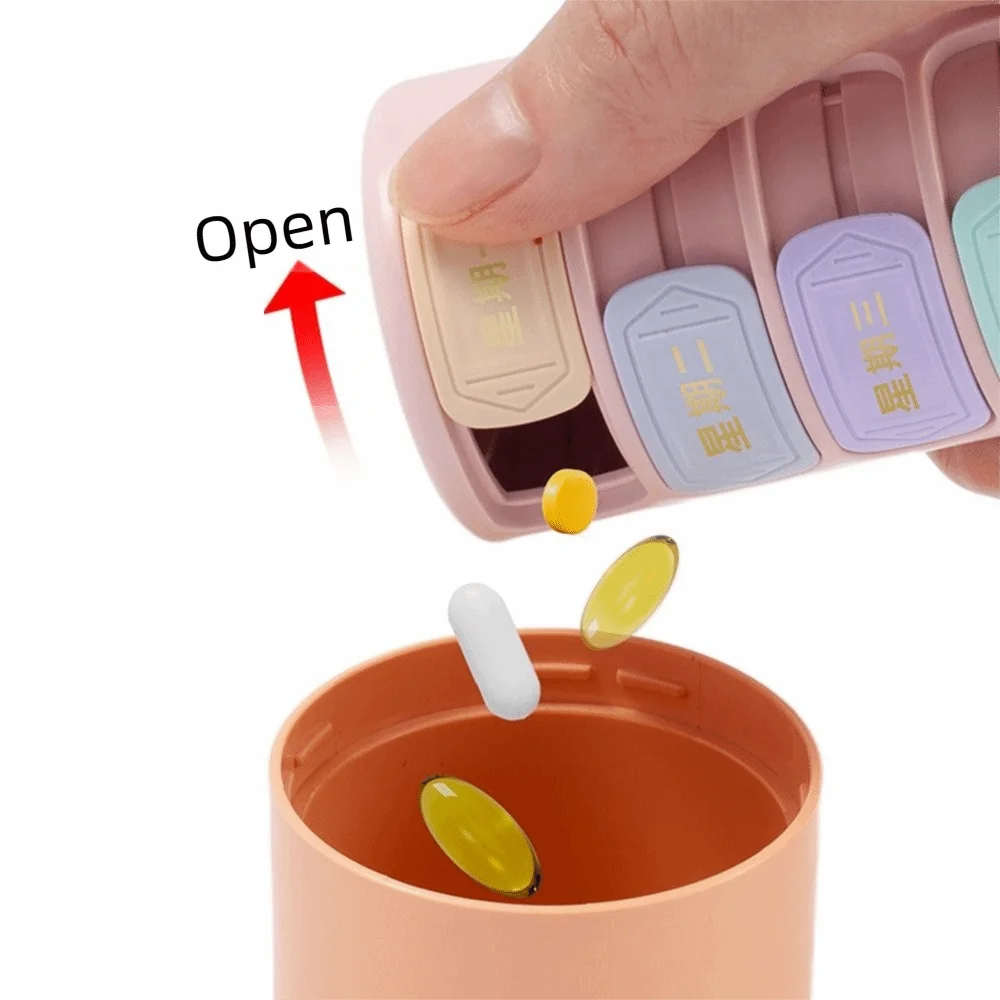 

Durable Plastic 7 Grids Pill Case Waterproof Sealed 7 Day Pills Box Moisture-proof Pills Organizer Travel