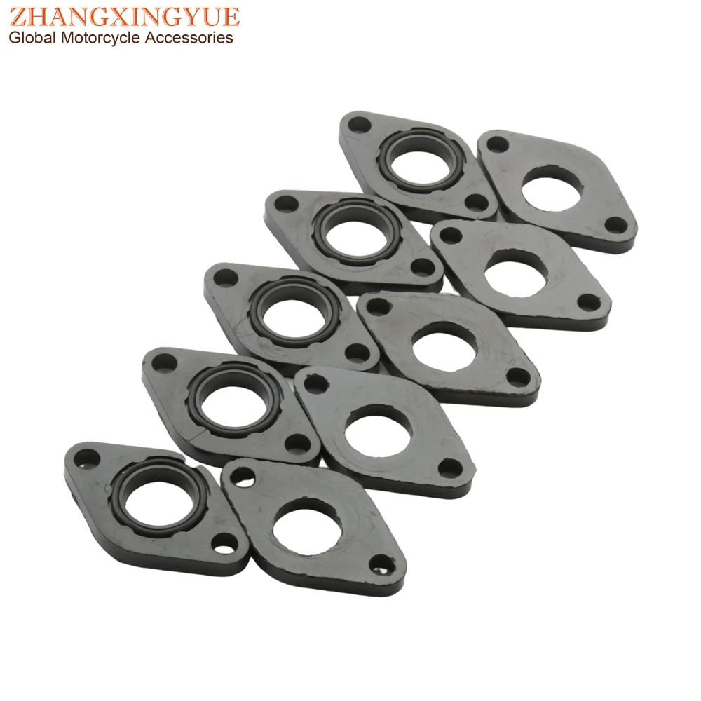 10PC Scooter Intake Manifold Spacer Gasket For Peugeot Kisbee 50 V-Clic 50cc 4T Engine Parts