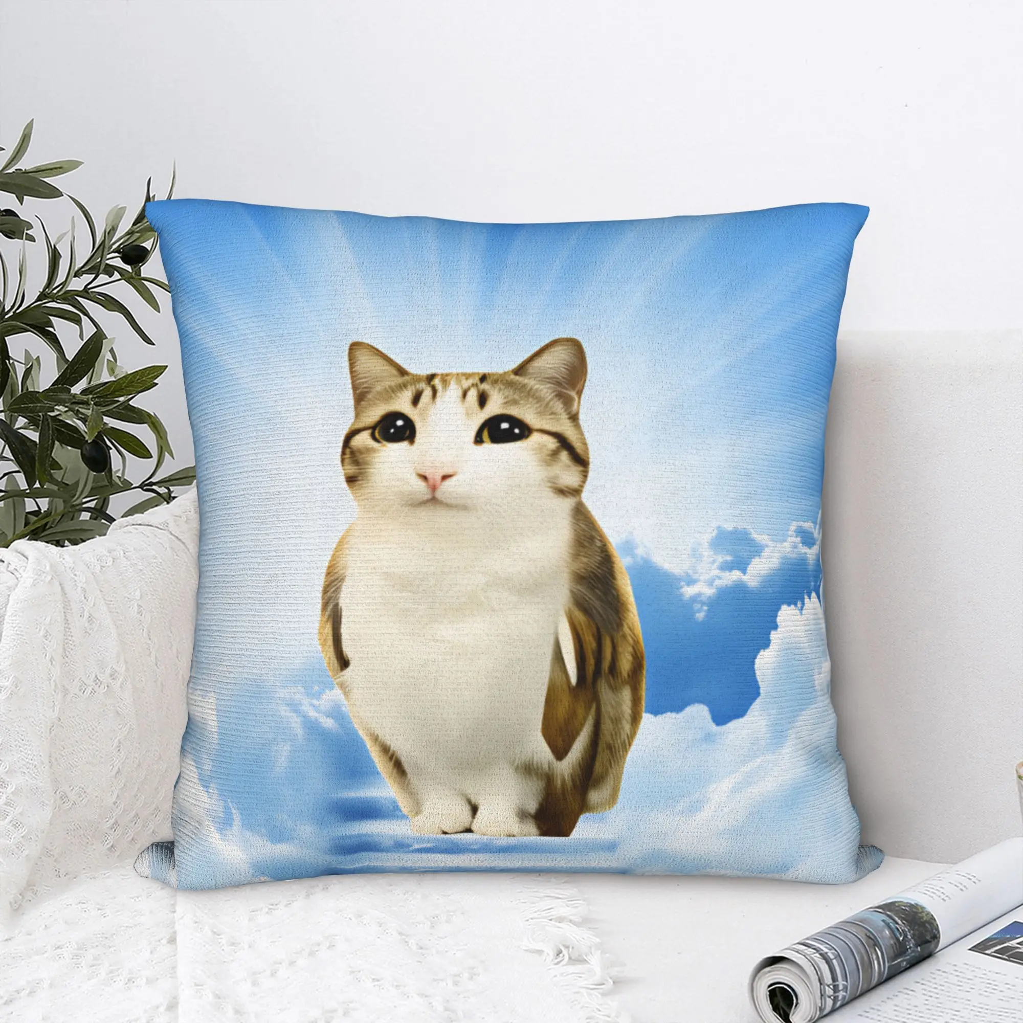 Pillow Cover Heaven Stairway Meowl Cat  Vintage Pillow Case For Sofa Home Decoration Pillowcases