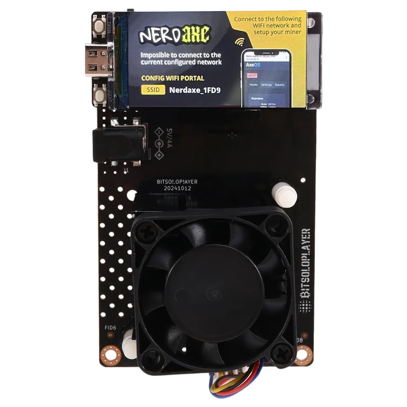 AEE7-Nerdaxe Nerdminer Miner Bitaxe 500Gh/S Solo Lottery BTC Miner BM1366 ASIC Chip Lottery Mining Miner