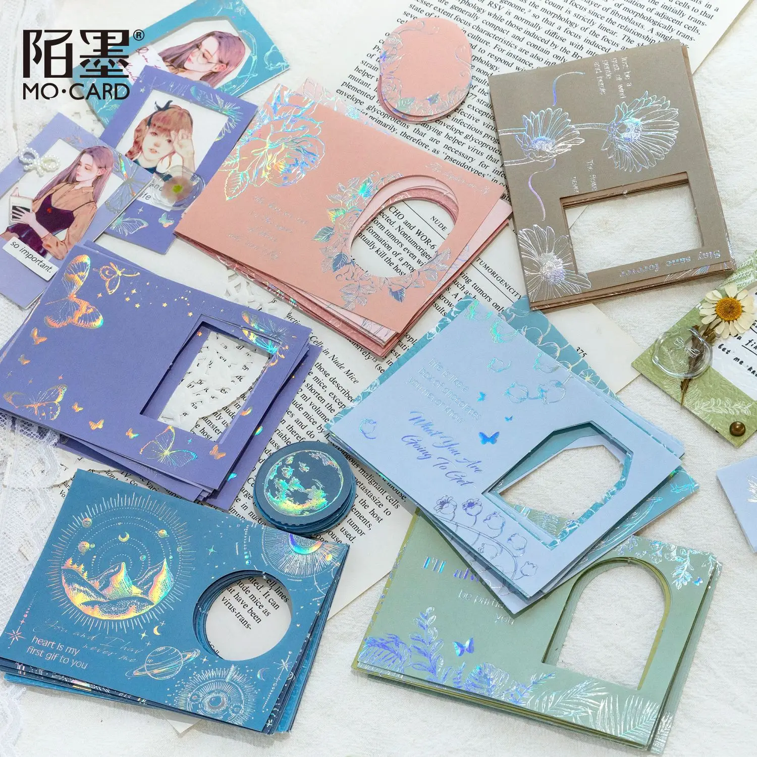 15pcs/pack Silver Hot Stamping Paper, Luxury Shiny Texture, Journal Collage Base Background Paper