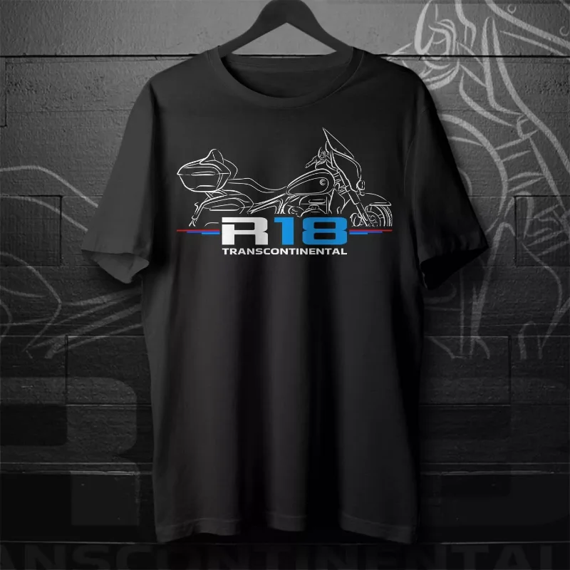 

2025 Man T Shirt Casual R 18 Transcontinental T-shirt Motorcycle Graphic Summer Short Sleeves 100% Cotton S-3XL Cool Tee