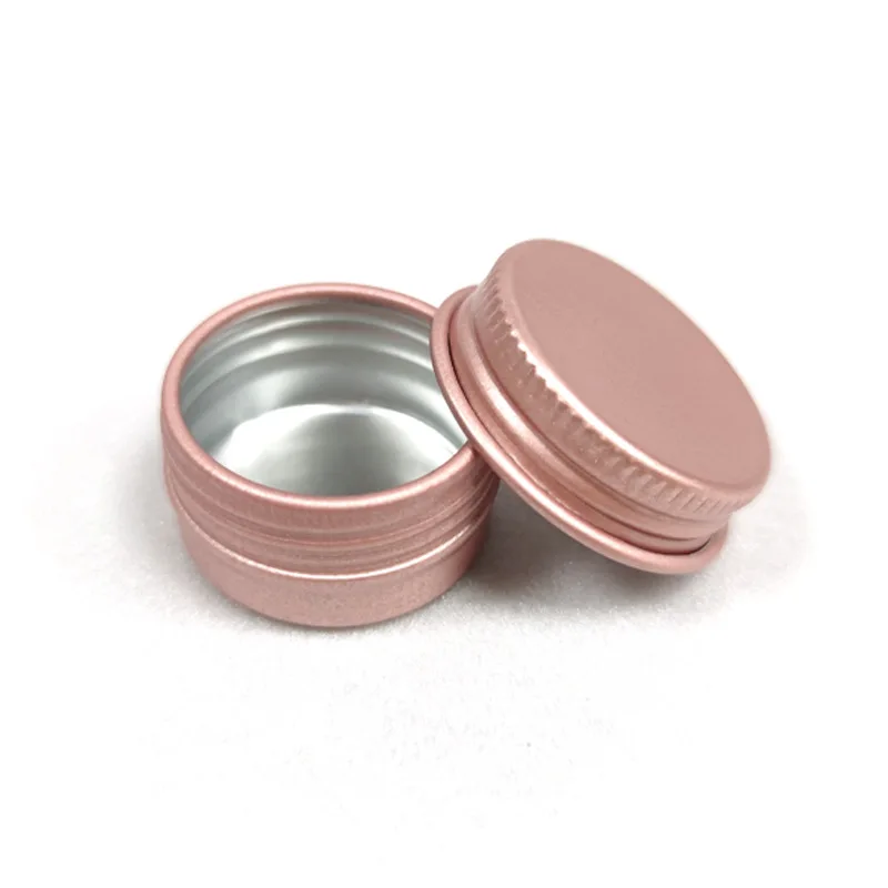 

200 шт., металлические алюминиевые жестяные банки розового золота, 5 мл/0,18 унций, пустые косметические средства для ухода за лицом, крем для глаз, бальзам для губ, блеск, упаковка