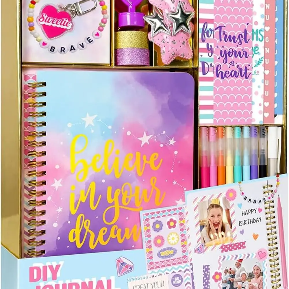 

Набор журналов «сделай сам» для девочек — 26 шт., подарки для девочек-подростков, модные вещи, наполнители для чулок, набор канцелярских принадлежностей для скрапбукинга, искусство