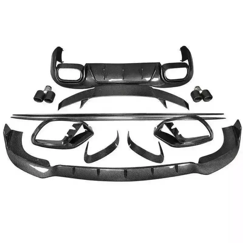 

Carbon Fiber Kit Front Lip Tuyere Rear Lip air Knife Suitable for Mercedes-Benz AMG GT50 53 63 18-22 Modified for B Style Models
