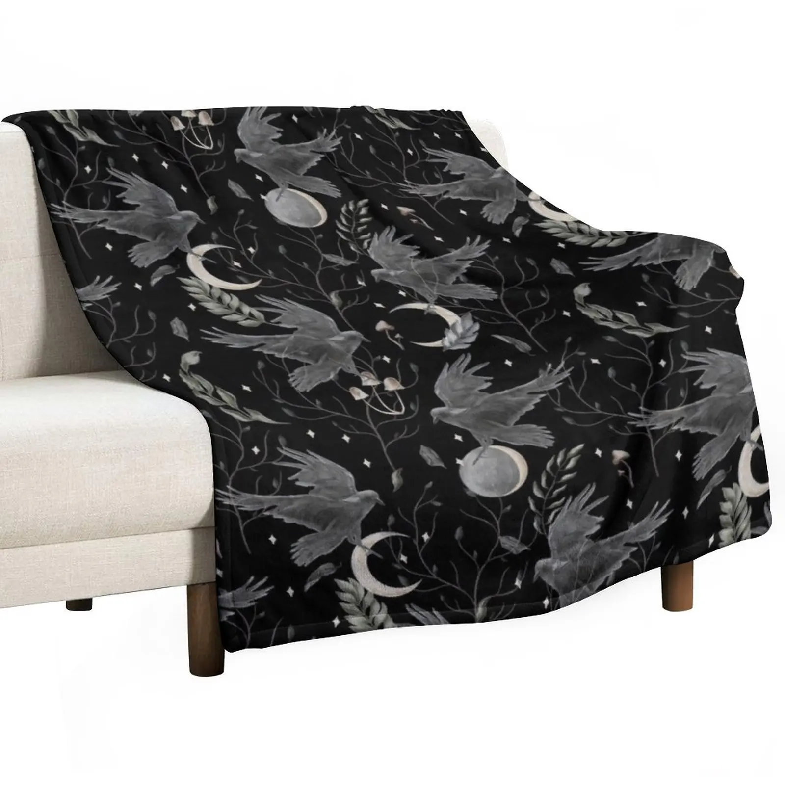 

watercolor crow Throw Blanket Thermal Blanket Luxury St Blanket