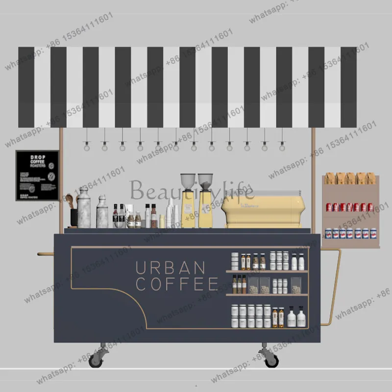 Supermarket Display Stand Shopping Mall Night Market Trolley Market Mobile Stall Car